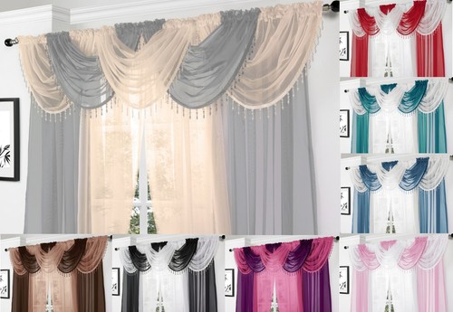 Voile curtain swag swags - swags, drape