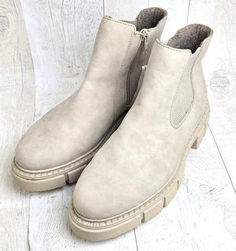 Rieker beige chelsea - beige, boots