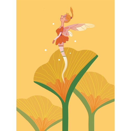 Fairies yellow flower - fairies,