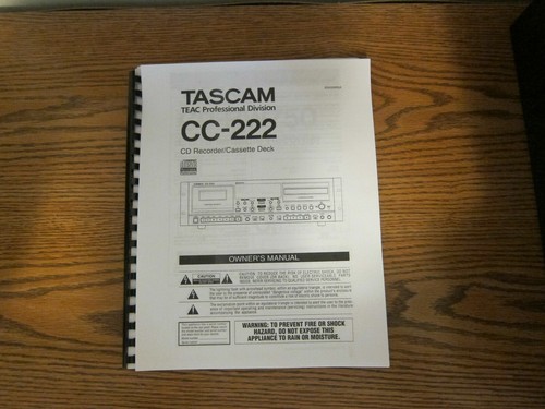 Owners manual operating for