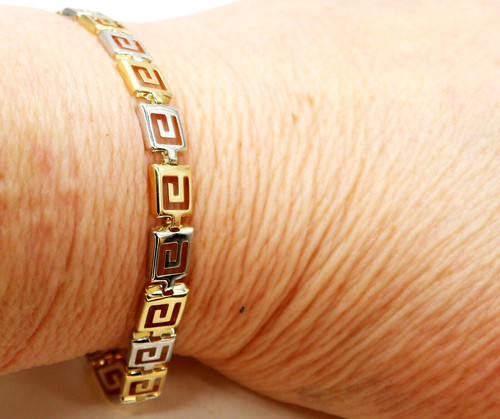 9ct gold bracelet greek key - greek,