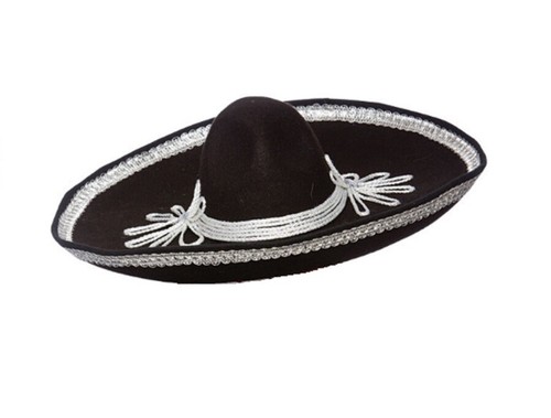 Black sombrero mariachi - black,