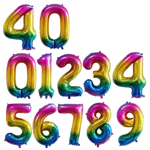Number balloons rainbow - number,