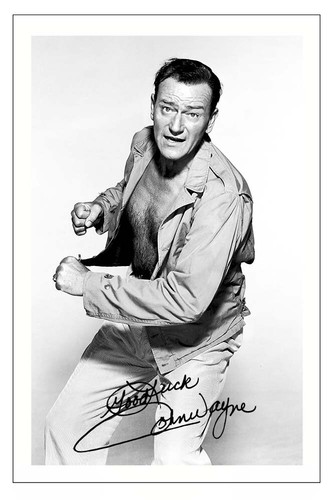 John wayne autograph signed - john,