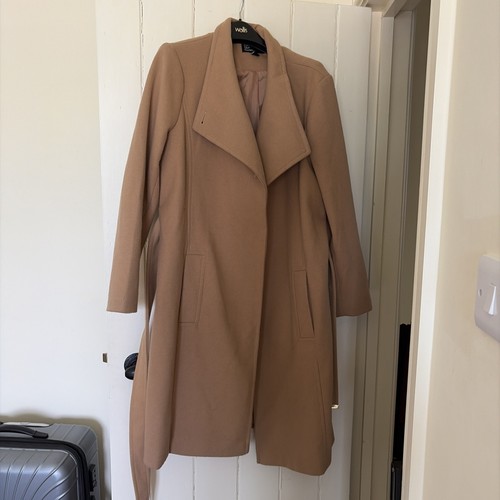 Camel long women coat size - camel,