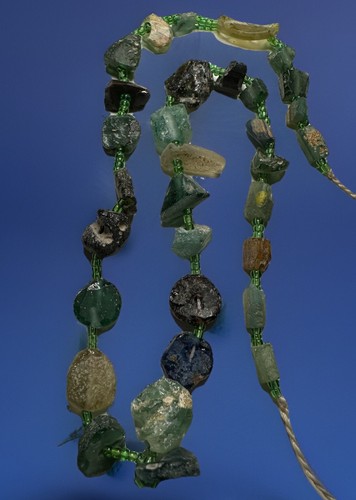 Ancient roman glass fragment - ancient,