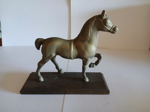 Vintage brass horse figurine - vintage,