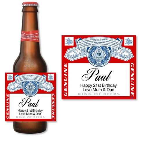 Personalised budweiser beer - personalised,