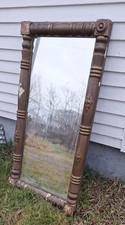 Antique Large Wooden Mirror