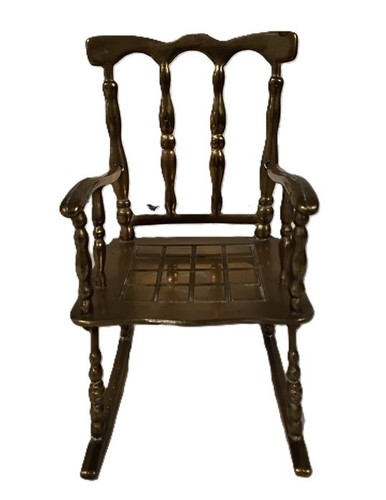 Vintage brass rocking chair - brass,