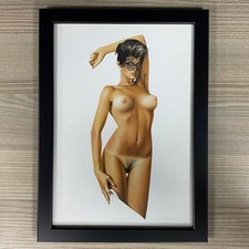 HAJIME SORAYAMA EROTIC FRAMED ART: LACE MASK FEMALE