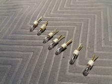 514) 12V 50mA FILAMENT LAMPS WIRE ENDED INSTRUMENT 3mm DIAMETER VINTAGE NOS x7