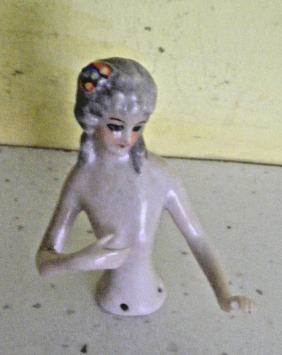 Vintage pin cushion doll - , half