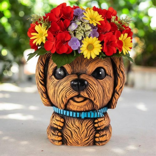 Cute dog head planter pot - cute,