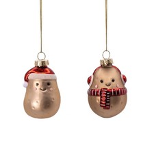 SASS & BELLE HAPPY POTATOES SHAPED BAUBLE HANGING CHRISTMAS DECORATION