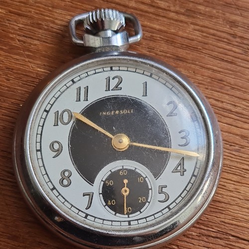 Vintage metal ingersoll pocket - vintage,