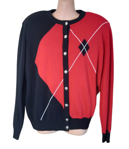 Escada red black silk - escada,