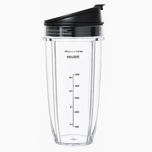 24oz cup with flip top - with,