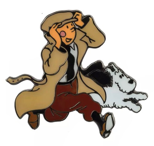 Tintin snowy metal enamel - &,