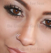 Fake Double Nose Ring Tribal Thin Fake Nose Ring Hoop  Body Piercing Hoop