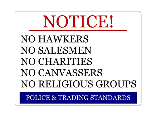 Hawkers salesmen - no,