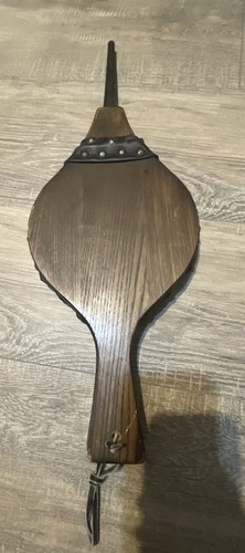 Vintage leather brass - brass, wood