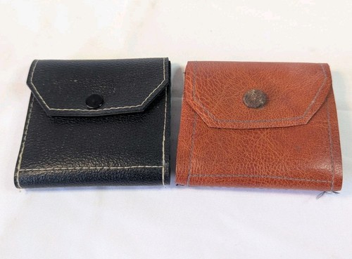 Vintage leather hook wallets - hook,