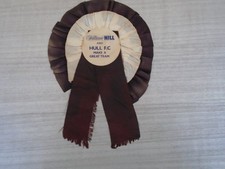 VINTAGE HULL F.C. RUGBY LEAGUE ROSETTE "MAKE A GREAT TEAM"  