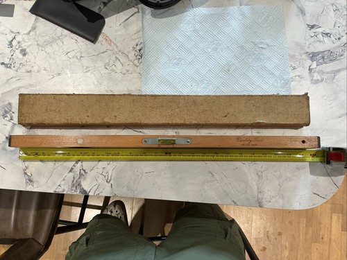 Wooden spirit level - wooden, british