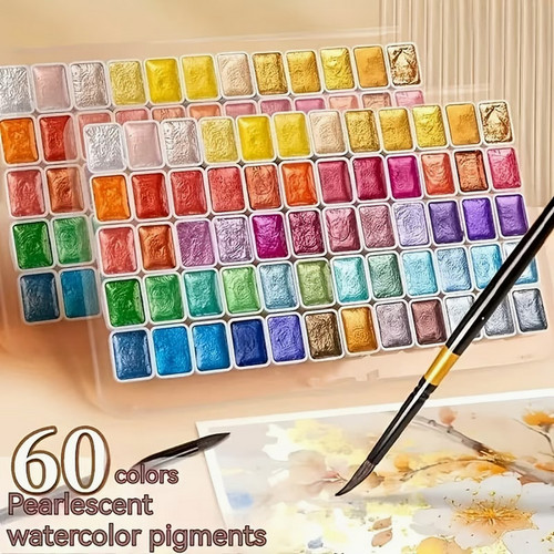 Metallic watercolour paint - 60,