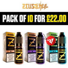ZEUS JUICE  Nic Salts Genuine 10ml E-Liquids | 10mg | 20mg | 50/50 Vape Juice
