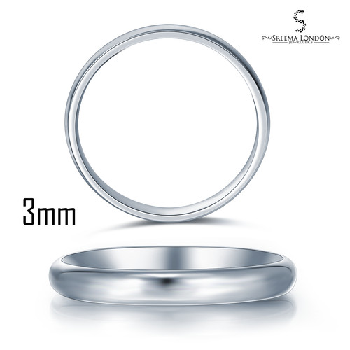Sterling silver 925 plain - sterling, 3mm