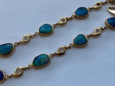 9CT GOLD OPAL DOUBLET BRACELET