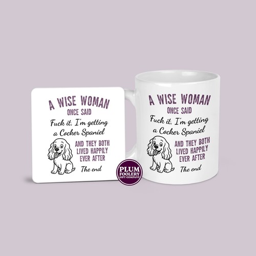 Cocker spaniel mug coaster - cocker,