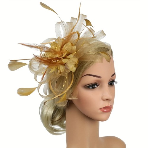 Flower feather hair - flower,