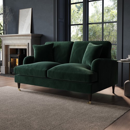 Green sofa seater with - sofa,