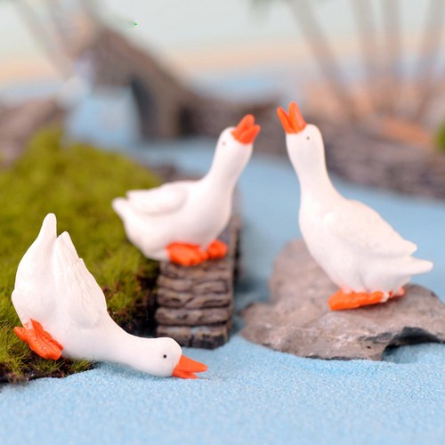 Pieces goose figurines resin - pieces,