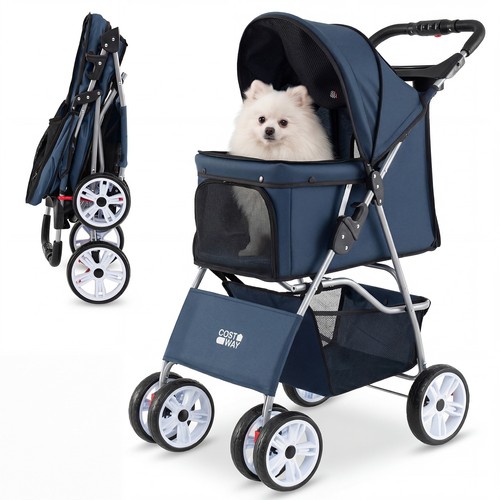 Costway wheel pet stroller - 4-wheel,