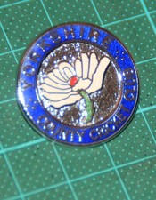 YORKSHIRE COUNTY CRICKET CLUB BADGE CHROME/ENAMEL  REEVES AND CO BIRMINGHAM