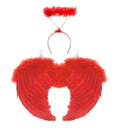 Red gothic angel - gothic, fairy