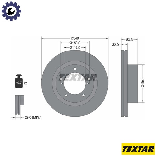 Brake disc 92204603 for - 2x,
