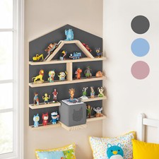 Floating Shelf Tonies Wall House Shaped Narrow Shelving Unit Childrens Toys