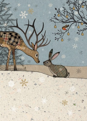 Bug art christmas card - bug,