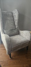 Silver Wingback Chair, Used