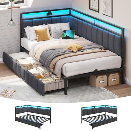 Single bed frame with - bed, 2