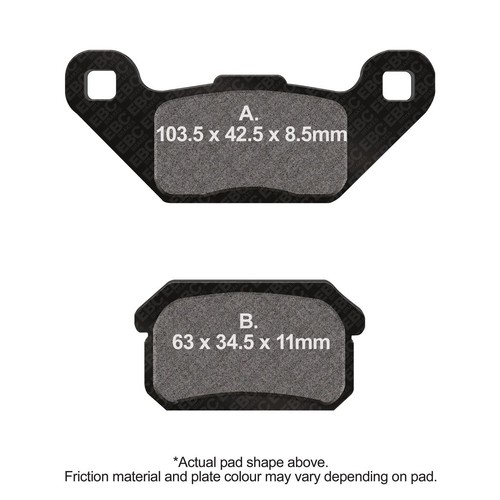 Ebc motorcycle brake pads - tt,