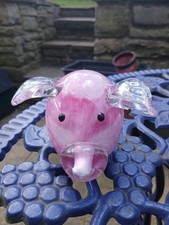 Murano Style Art Glass Pig Art