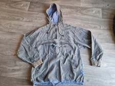 Original Deal Mens Washed Out Black Denim  Smock Pullover  Hoodie Uk Size M Vgc 