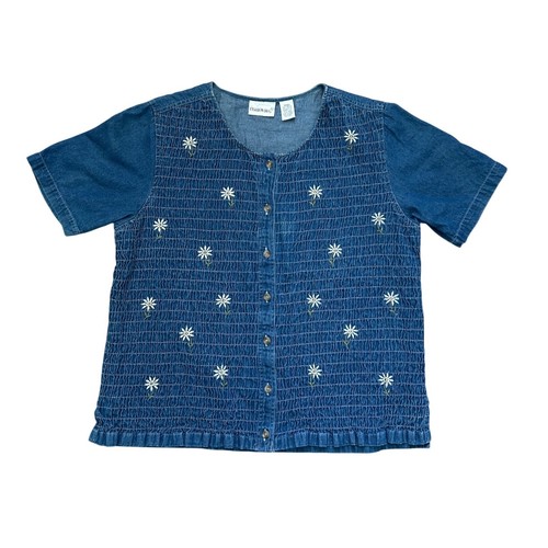 Vintage denim smock - denim,