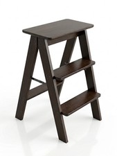 Foldable wooden step - foldable, 2-step/3
